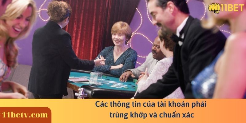 Các thông tin của tài khoản phải trùng khớp và chuẩn xác