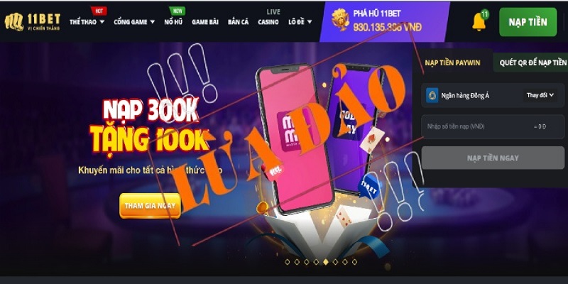 Chi tiết tin đồn 11BET lừa đảo 