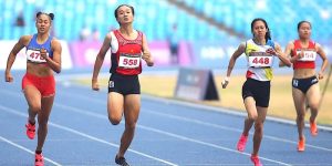 VĐV điền kinh Việt Nam đua cùng các tuyển thủ nước bạn